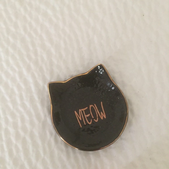 FREE W/Purchase Black Cat Meow Trinket Dish NWOT - Picture 4 of 5